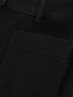 Reiss Black Sakura Petite Patch-Pocket Flared Jeans Hot