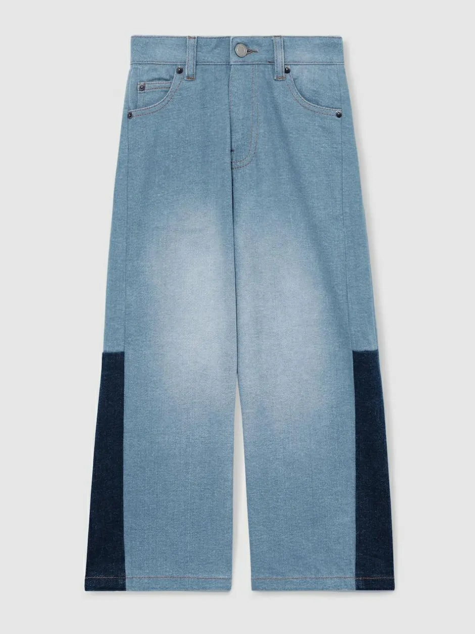 Reiss Blue Briar 4-9 yrs Patchwork Denim Jeans Two-Tone Best