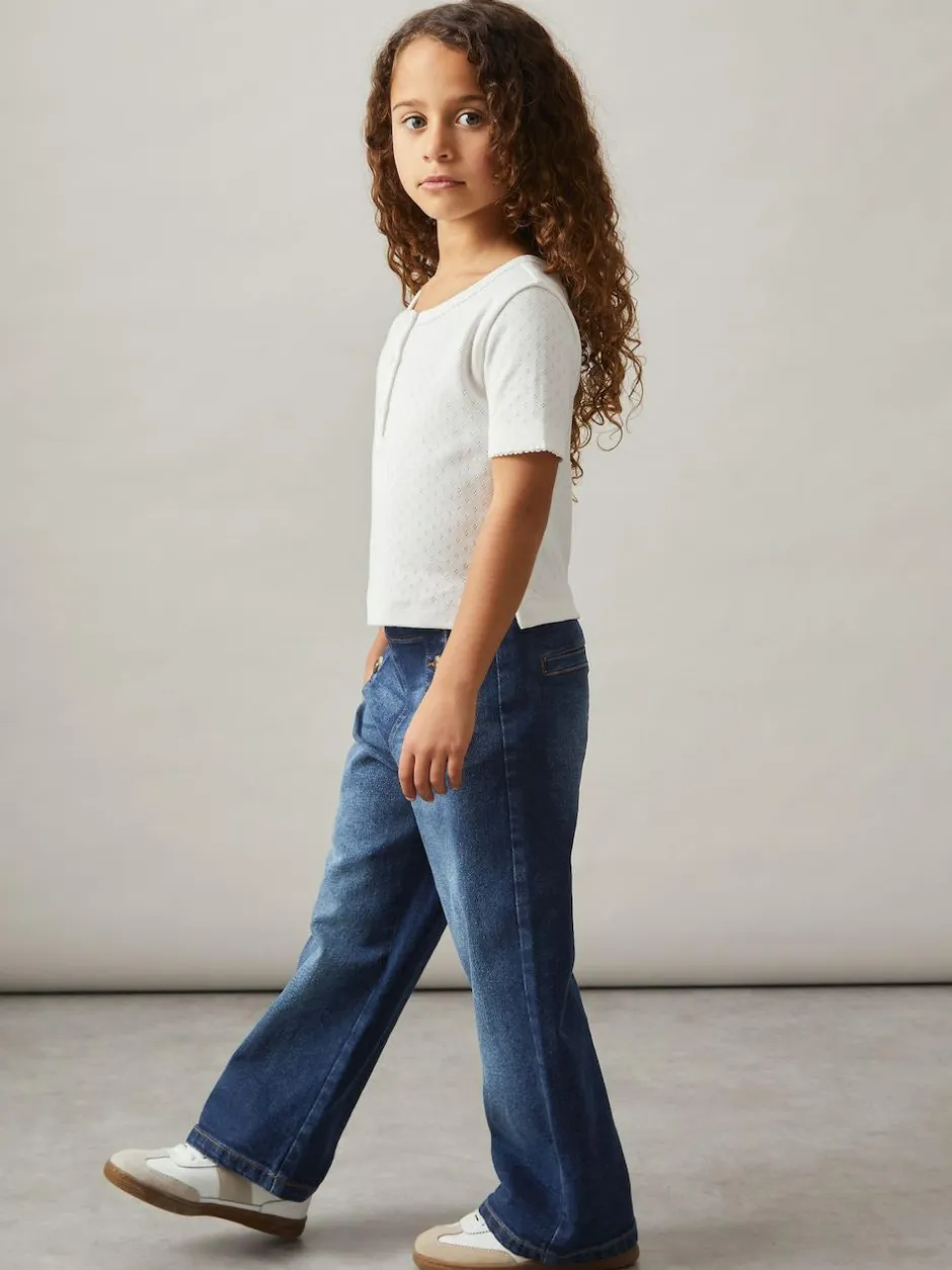 Reiss Blue Carmelle 9-13 yrs Straight-Leg Sailor Jeans Discount