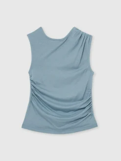 Reiss Blue Jasmine 3-9 yrs Ruched Jersey Vest New