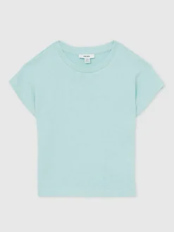 Reiss Marah 9-13 yrs Oversized Cotton-Blend T-Shirt Blue Online
