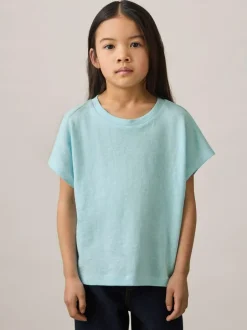 Reiss Marah 9-13 yrs Oversized Cotton-Blend T-Shirt Blue Online