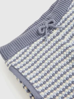Reiss Blue/White Peter 3-9 yrs Cotton-Blend Knitted Stripe Shorts Sale