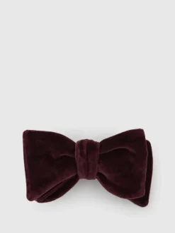 Reiss Bordeaux Hike Velvet Bow Tie Outlet