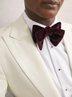 Reiss Bordeaux Hike Velvet Bow Tie Outlet