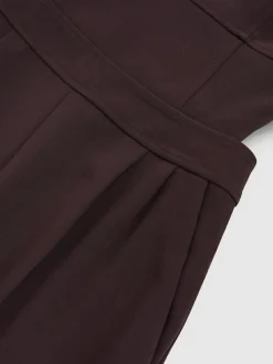Reiss Burgundy Dion Wide-Leg Cut-Out Jumpsuit Hot