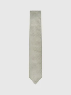 Reiss Champagne Liam Polka Dot Silk Tie Outlet
