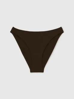 Reiss Carina Fixed Side Bikini Bottoms Chocolate