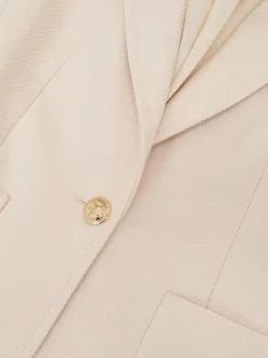 Reiss Cream Soren Wool-Blend Single-Breasted Blazer Hot