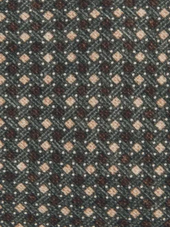 Reiss Dark Sage Multi Nicolo Micro-Square Print Tie With Wool Hot