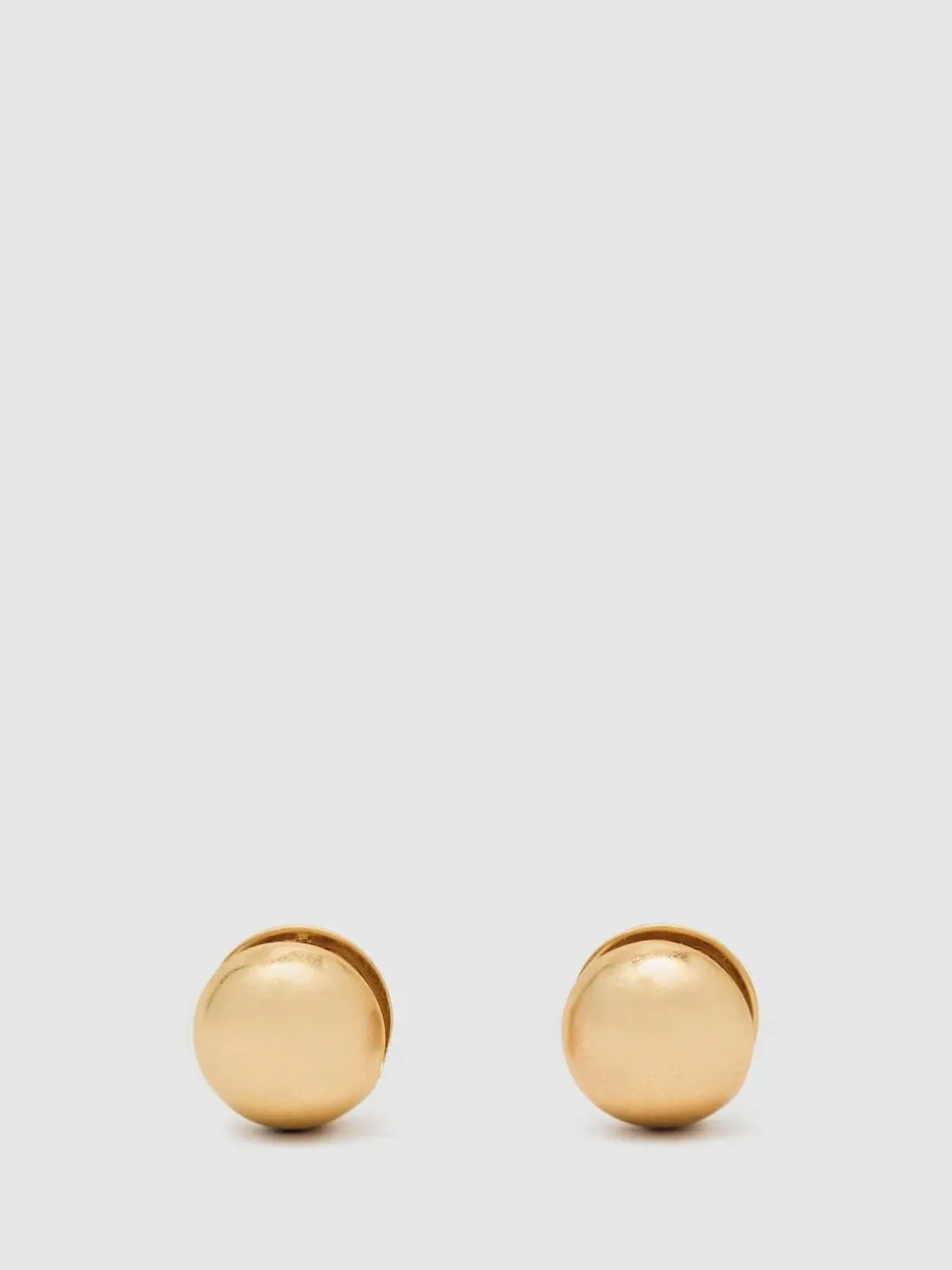 Reiss Pollie Polished Ball Huggie Earrings Gold Outlet