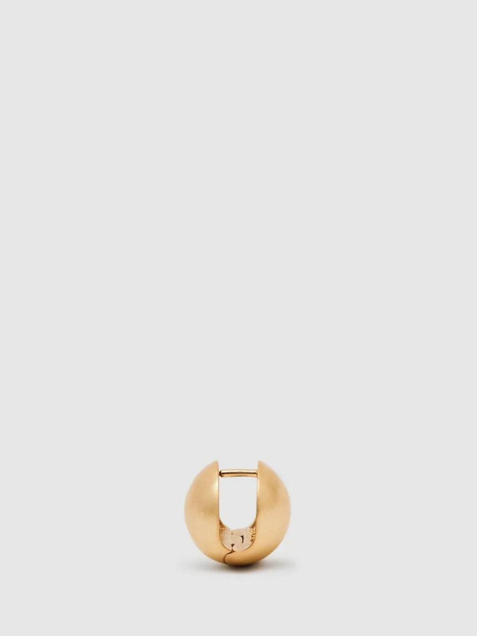 Reiss Pollie Polished Ball Huggie Earrings Gold Outlet