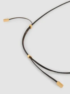 Reiss Gold Tone Momo Molten Link Pendant Necklace New