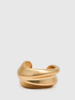 Reiss Gold Tone Sara Sculptural Cuff Clearance