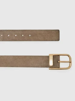 Reiss Iyla Suede Half Keeper Belt Grey Sale