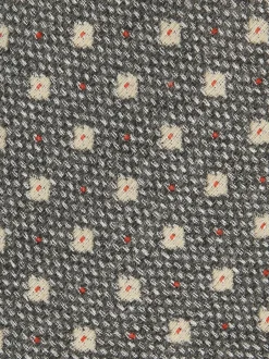Reiss Tullio Wool-Silk Floral-Medallion Tie Grey New