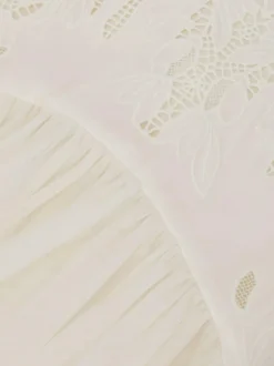 Reiss Ivory Phoebe 9-13 yrs Lace-Detail Tulle-Skirt Dress Hot