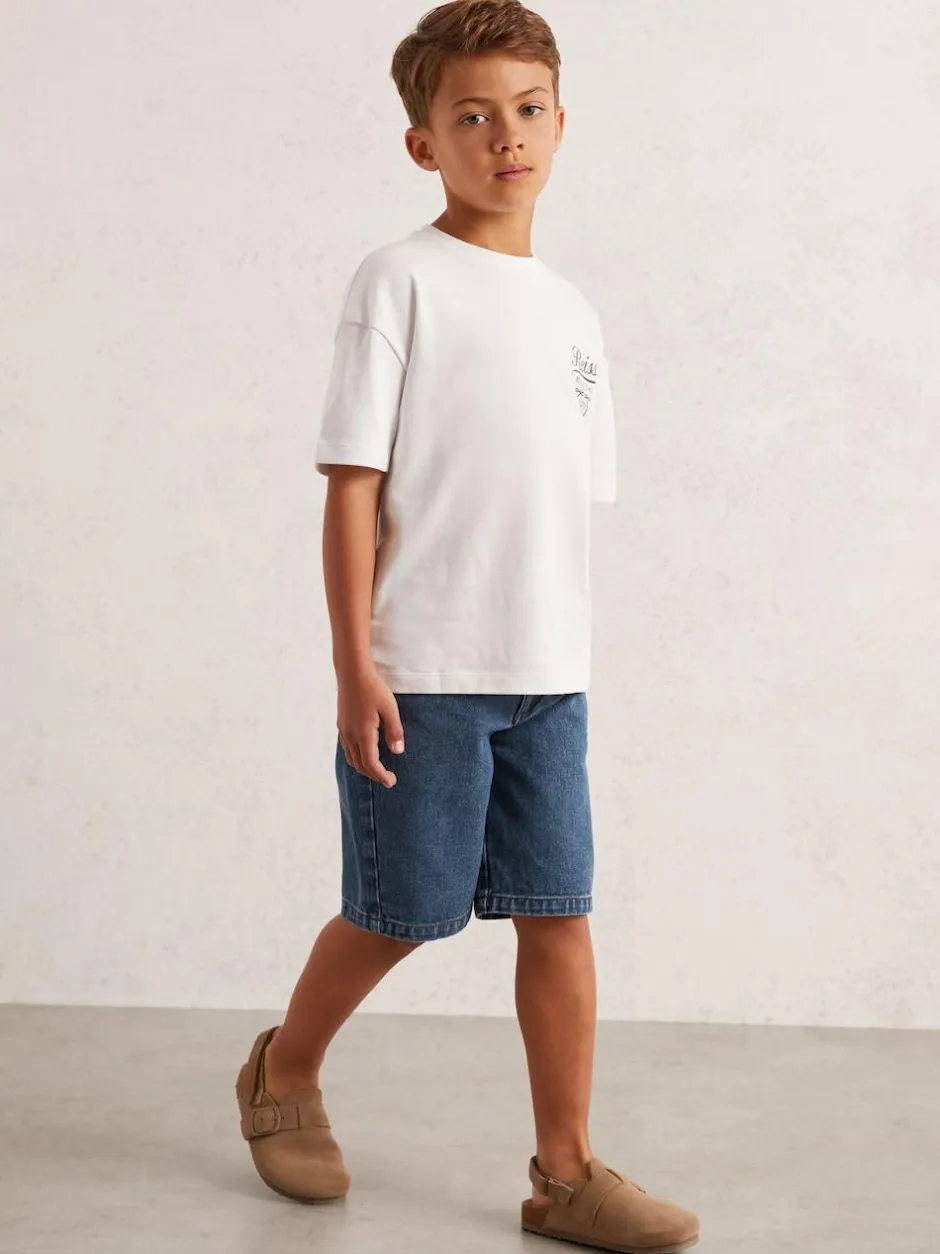 Reiss Mid Blue Bryan 13-14 yrs Denim Bermuda Shorts New