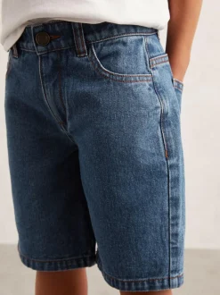 Reiss Mid Blue Bryan 13-14 yrs Denim Bermuda Shorts New