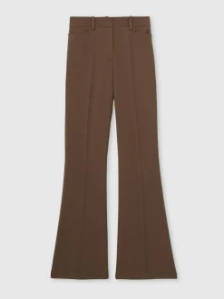 Reiss Gabi Petite Flared Suit Trousers Mink Neutral Online