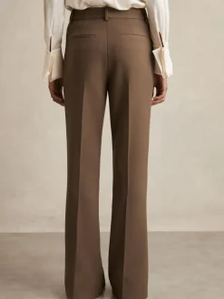 Reiss Gabi Petite Flared Suit Trousers Mink Neutral Online