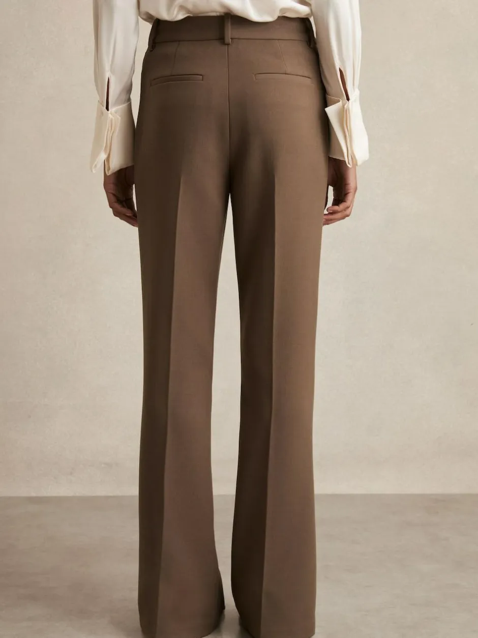 Reiss Gabi Petite Flared Suit Trousers Mink Neutral Online