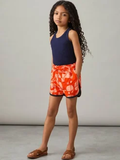 Reiss Multi Josanna 4-9 yrs Cotton Graphic-Print Quilted Shorts Best