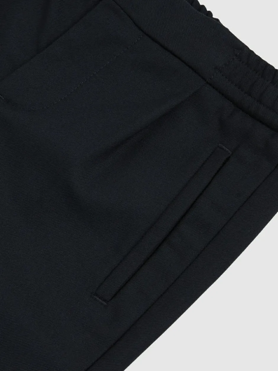 Reiss Brighton 3-9 yrs Relaxed-Fit Pleated Tapered Trousers Navy Best