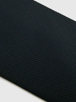 Reiss Ceremony Textured Silk Blend Tie Navy Hot