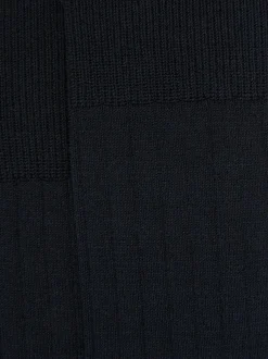 Reiss Fela Ribbed Socks Navy Clearance
