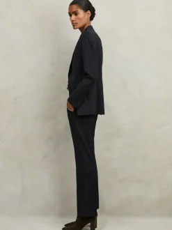 Reiss Haisley Petite Single Breasted Suit Blazer Navy Outlet