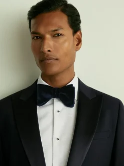 Reiss Navy Hike Velvet Bow Tie Online