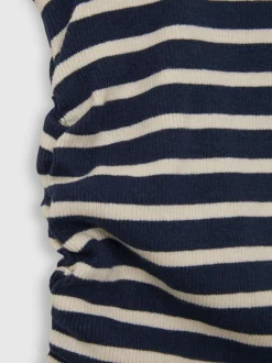 Reiss Trudy 9-13 yrs Ruched Vest Top Navy/White