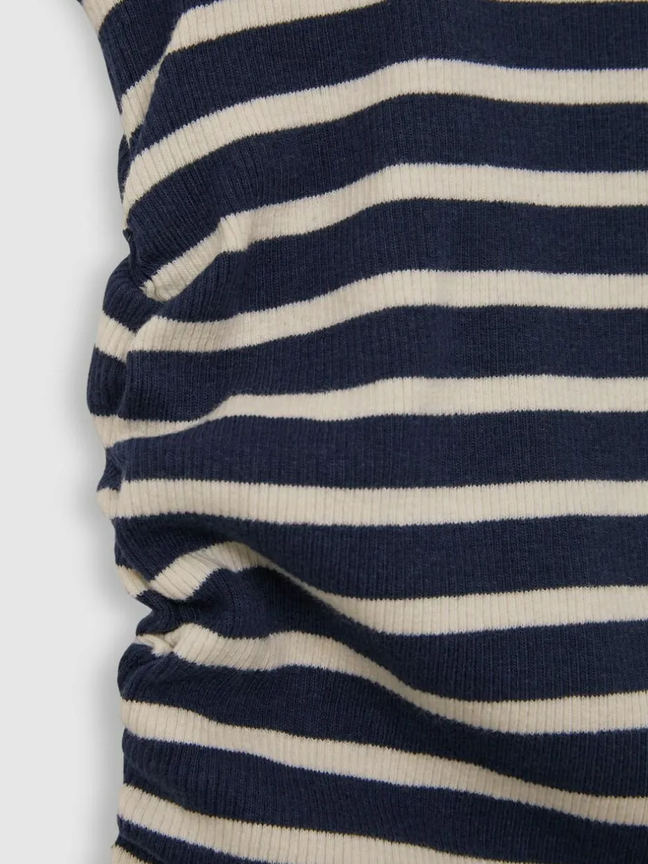 Reiss Trudy 9-13 yrs Ruched Vest Top Navy/White
