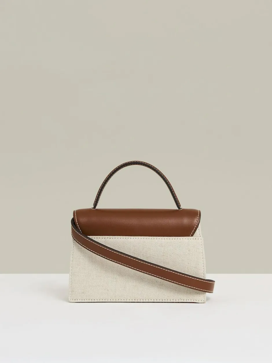 Reiss Neutral Kinsley Girls Linen Canvas Top Handle Bag Online