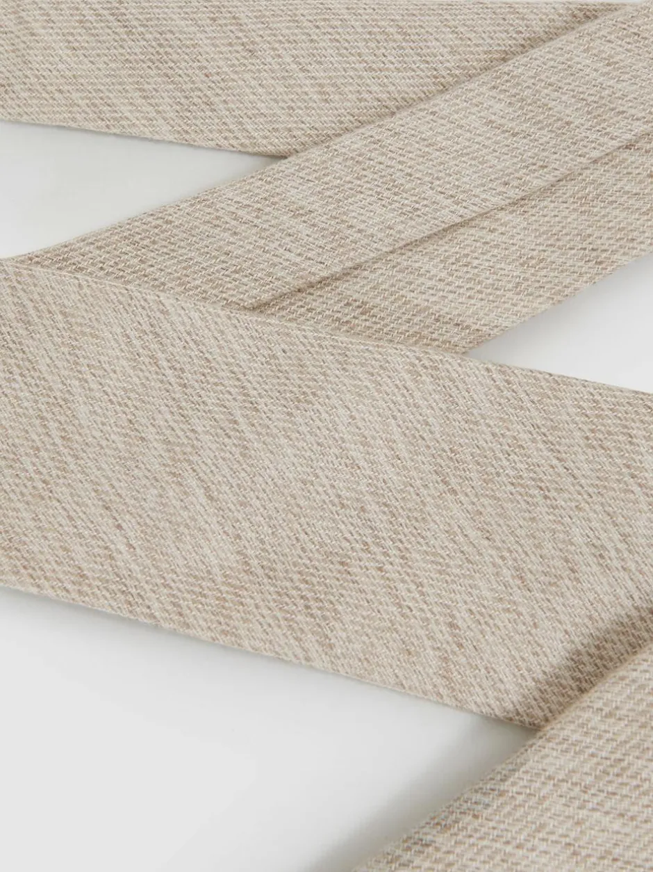 Reiss Donato Wool-Silk Textured Tie Oatmeal Discount