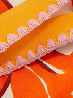 Reiss Pink Print Phoebe 9-13 yrs Floral-Print Bikini Top Hot