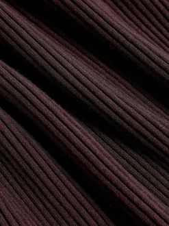 Reiss Lorna Asymmetric Draped Knitted Jumper Plum Outlet