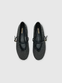 Reiss Silver Amie Girls Crystal-Mesh Ballet Pumps Sale