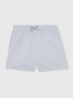 Reiss Soft Blue Cleo 9-13 yrs Cotton-Linen Drawstring Shorts Outlet
