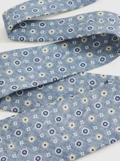 Reiss Cosimo Silk Floral-Medallion Tie Soft Blue Online