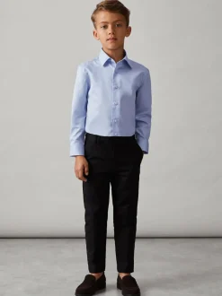 Reiss Remote 9-13 yrs Slim-Fit Cotton Shirt Soft Blue Outlet