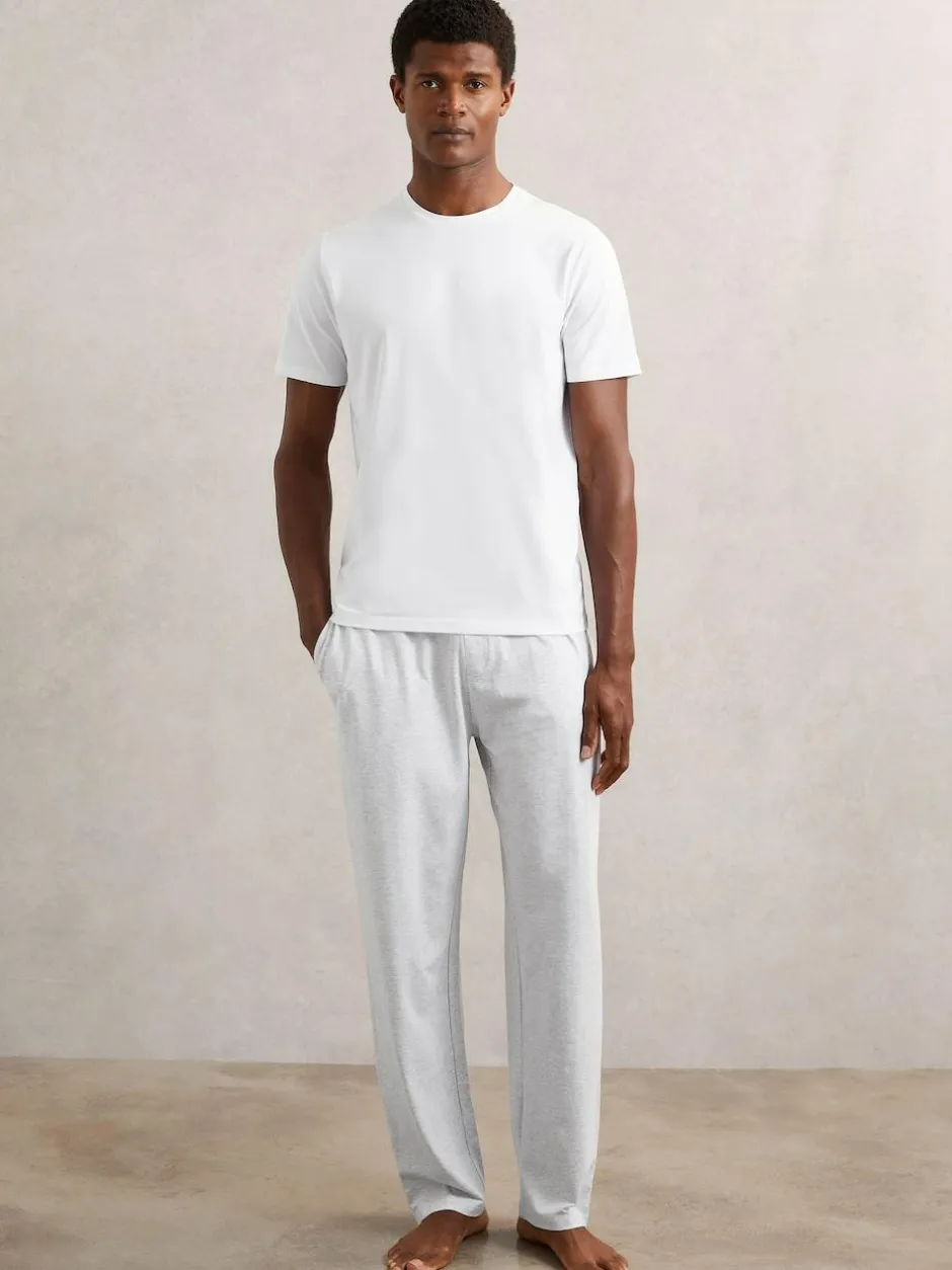 Reiss Hugo Cotton Jersey Logo-Waistband Joggers with Stretch Soft Grey Hot