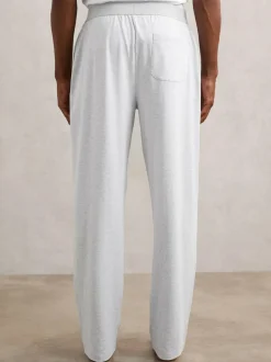 Reiss Hugo Cotton Jersey Logo-Waistband Joggers with Stretch Soft Grey Hot
