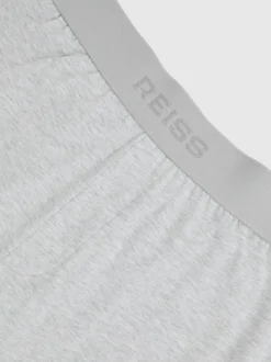 Reiss Hugo Cotton Jersey Logo-Waistband Joggers with Stretch Soft Grey Hot