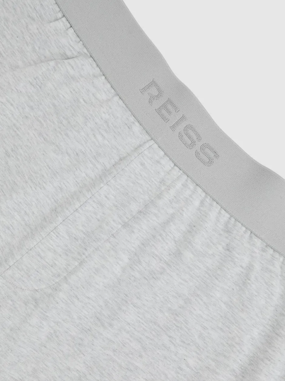 Reiss Hugo Cotton Jersey Logo-Waistband Joggers with Stretch Soft Grey Hot