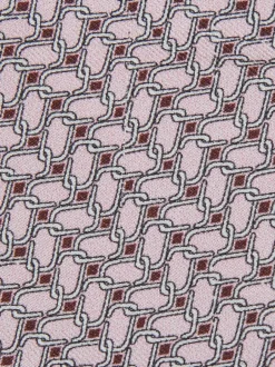 Reiss Bernardo Silk Geometric-Chain Print Tie Soft Pink Hot