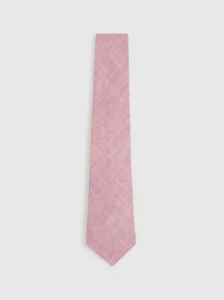 Reiss Azzurro Melange Silk Tie Soft Pink Melange Best