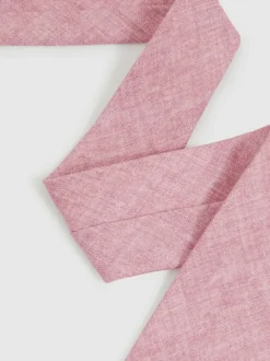 Reiss Azzurro Melange Silk Tie Soft Pink Melange Best