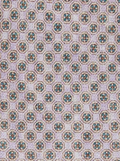 Reiss Santo Silk Medallion-Print Tie Soft Pink
